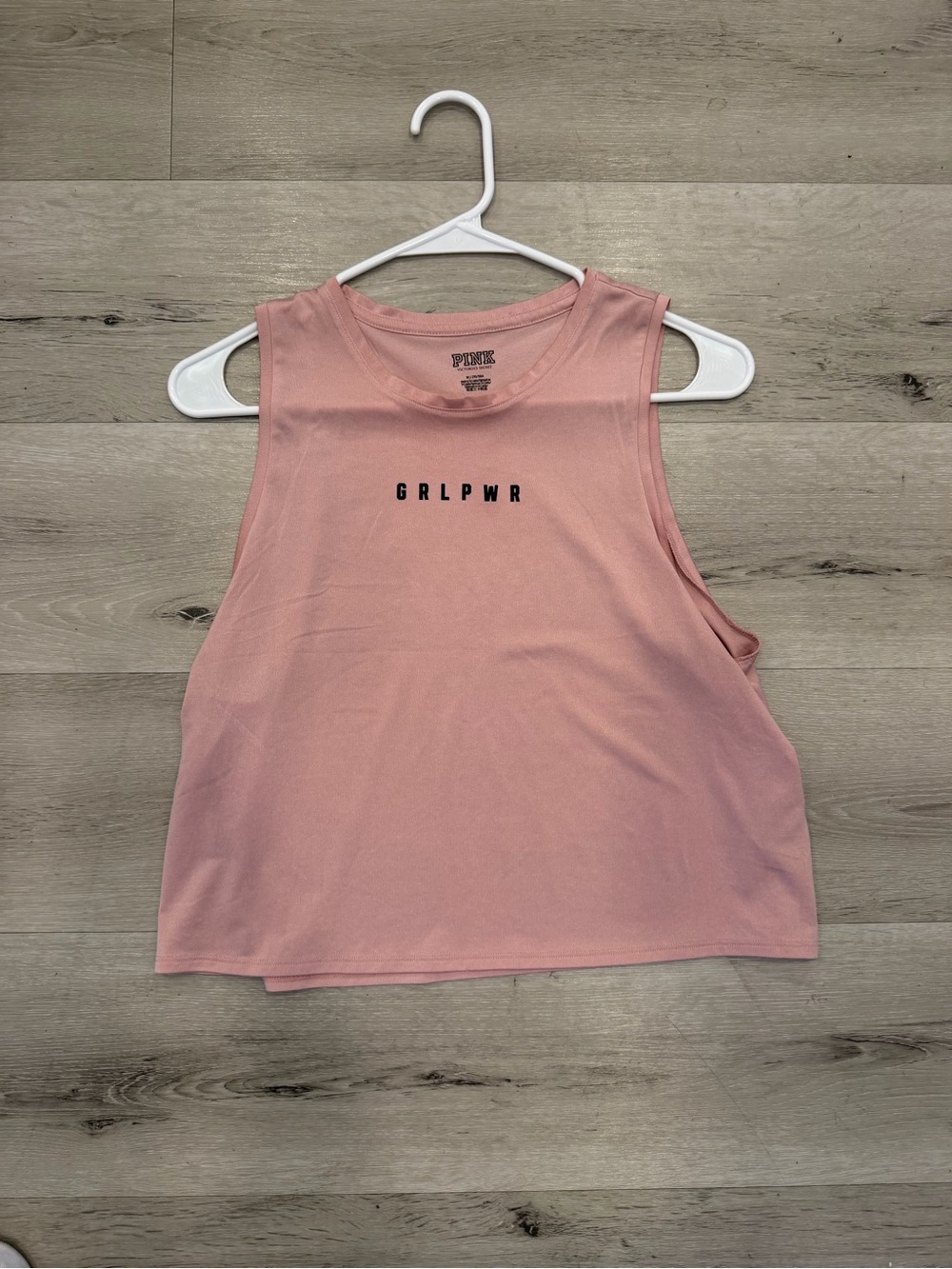 PINK Victoria's Secret Pink Tank Top with GRLPWR Print